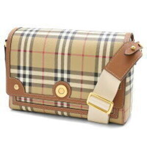 Burberry Note Crossbody Bag Clutch Check Beige Briar Brown Multi